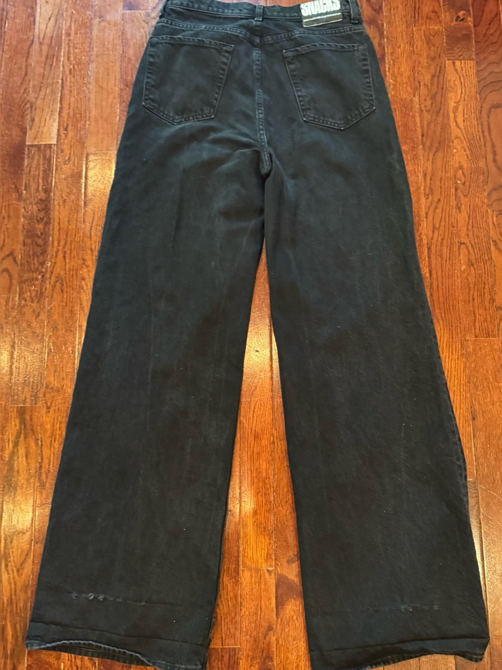 Mother Snacks Wide Leg Black Denim Jeans High Rise 90s Revival Streetwear Sz 29 - Picture 3 of 9